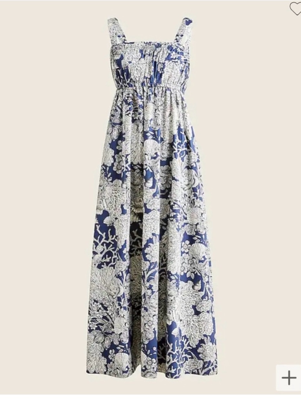 J Crew Collection Gathered Tank Midi Dress in Ratti Seashell Print 6